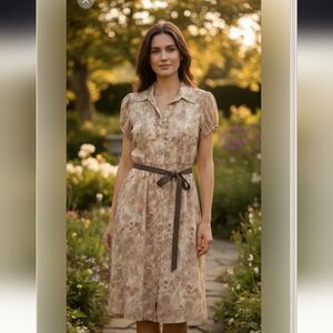 100% Silk Floral Dress